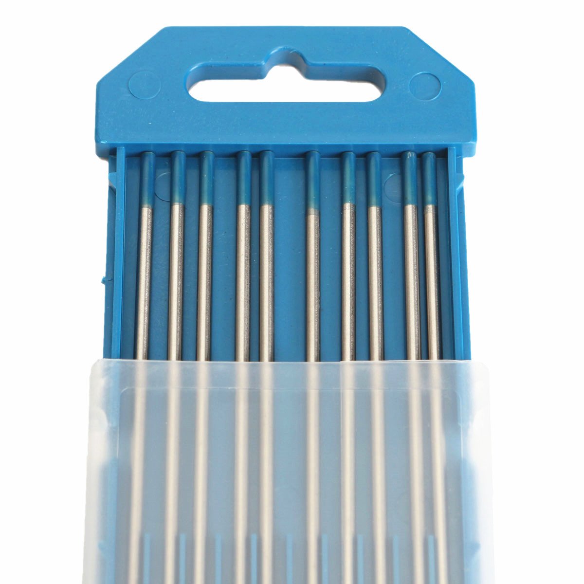 Ferro Tondo Per Saldare Meltstar Elettrodi Di Tungsteno Per Saldatura TIG 2% Tungsteno Lantanato 1/8 X 7 (Bule, WL20) Confezione Da 10 Elettrodi Tungsteno Torcia TIG - Foto 8