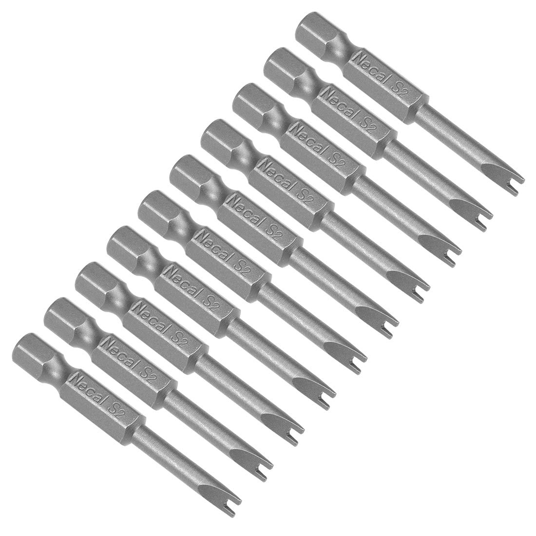 10x U4 Magnetische Schraubendreher-Bits | 1/4" Sechskantschaft, 5 Cm Länge | Aus S2-Stahl Für Elektrische Schrauber & Handwerkzeuge