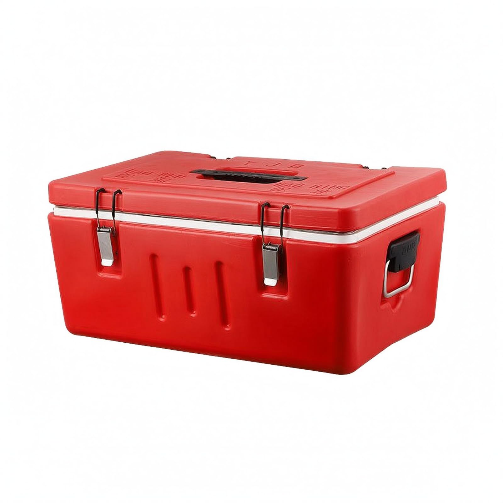 Contenitore Termico Rigido con Maniglie Laterali Contenitore in Acciaio Inox Chiusure Metalliche Scatola Pranzo in Acciaio Inox, Tre Scomparti