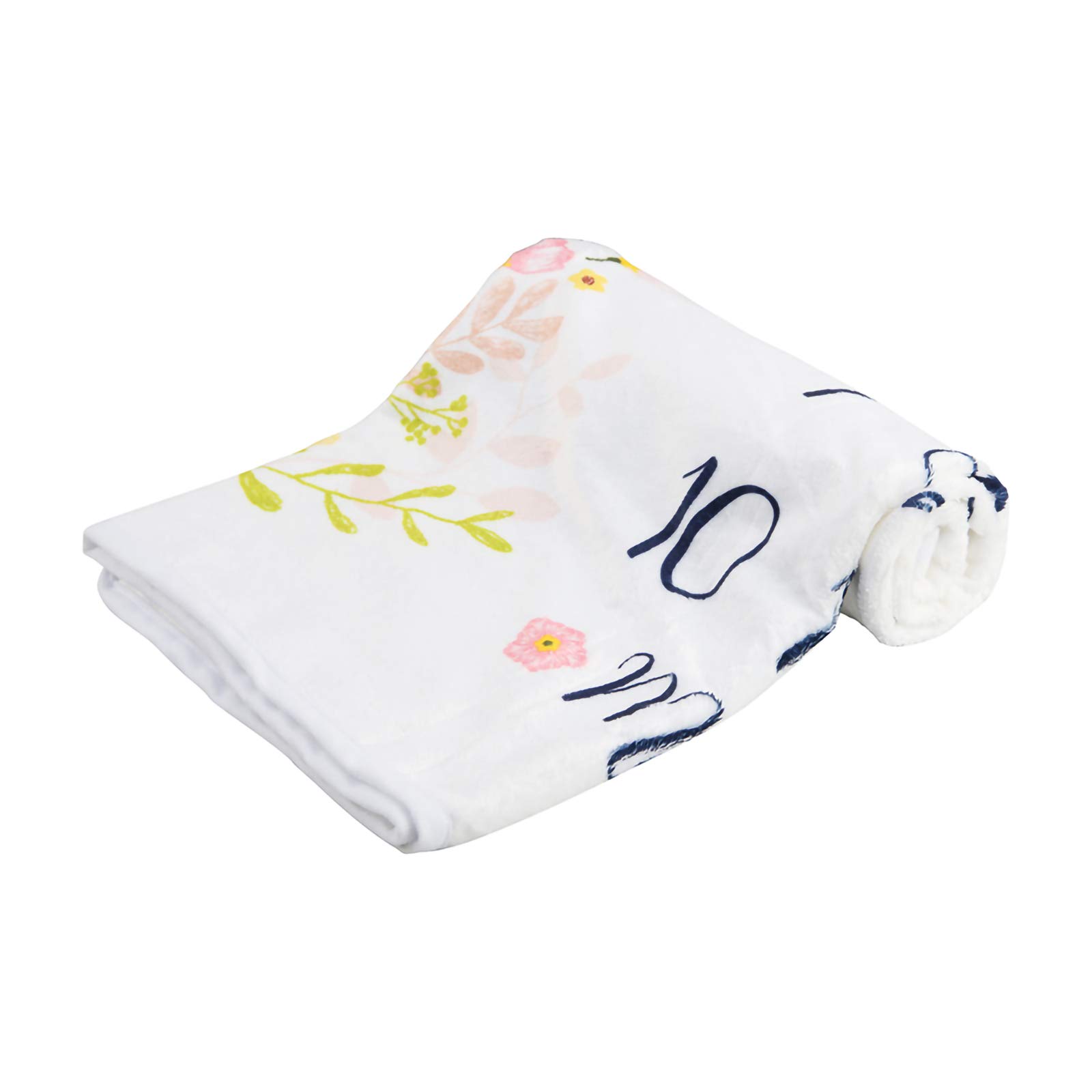 Manta de hito mensual de bebé para niño niña Mantas de Mes de Nombre Personalizado para recién Nacido Baby Shower Mantas de Fondo de Foto Linda para recién Nacido
