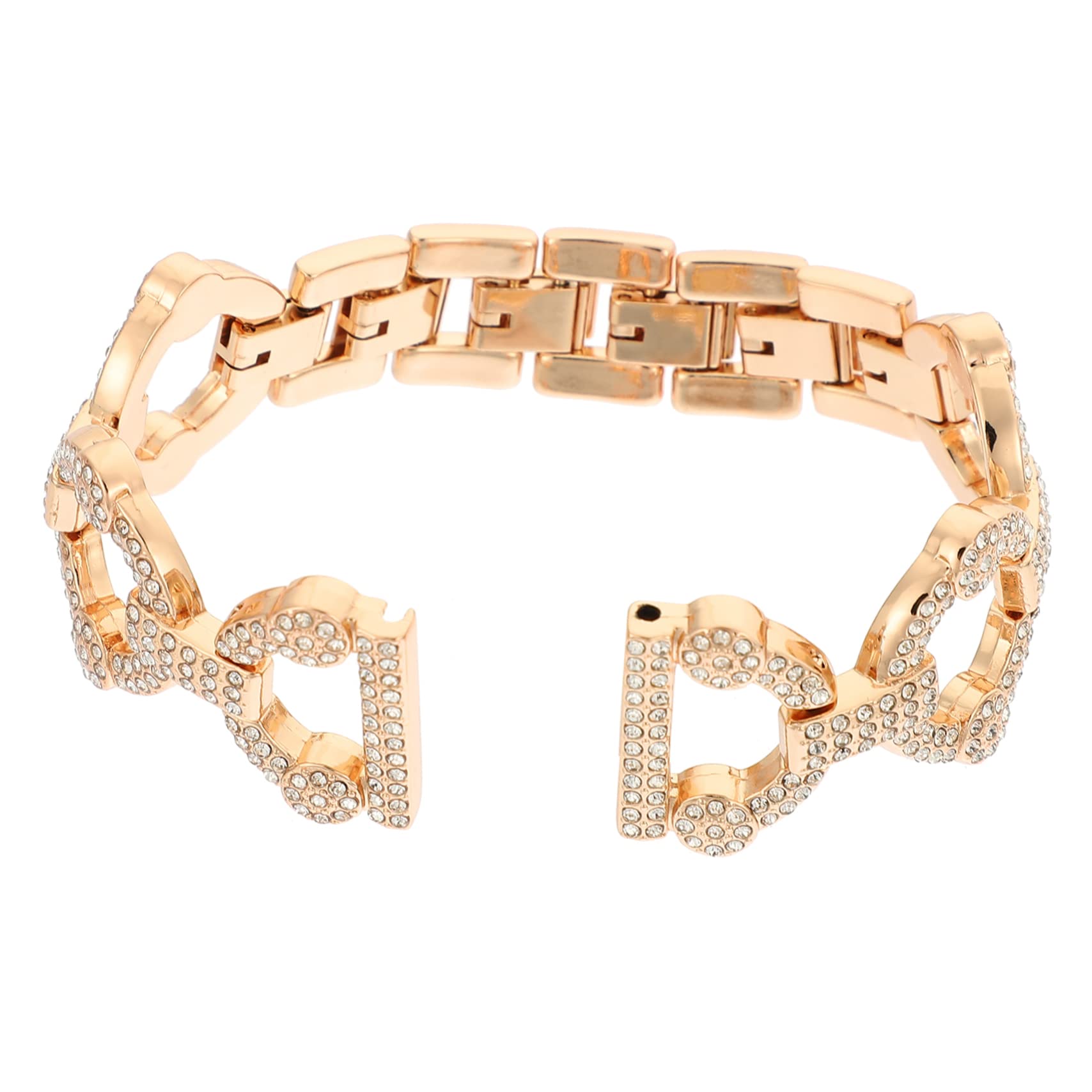 Hemobllo 2stücke Metall-armband Mit Strass Für Watch Verstellbar Elegantes Design Aus Langlebigem Leicht Zu Montieren Für Besondere Anlässe