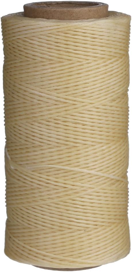 VAESKY 260m 150D 1mm Leather Sewing Waxed Thread Cord Spools (Beige)
