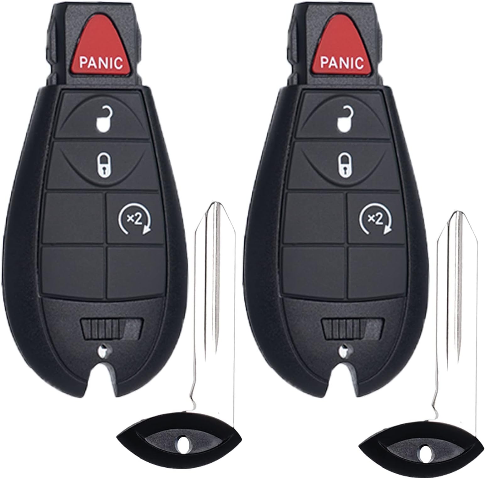 Key Fob FOBIK Keyless Remote Start Replacement Fits for Dodge Ram 1500 2500 2009 2010 2011 2012 Grand Caravan Charger Challenger Durango Journey Jeep Grand Cherokee Commander Chrysler Town Country