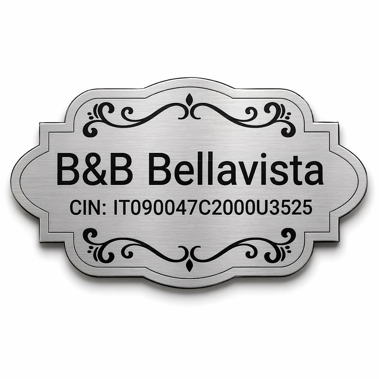 Targa Personalizzata Casa Vacanze CIN (15x8,5 cm) Targhetta Porta Ingresso Esterno B&B Affittacamere Agriturismo Incisione Laser Indelebile Targhette Personalizzate Strutture Ricettive – Lo Realizzo®