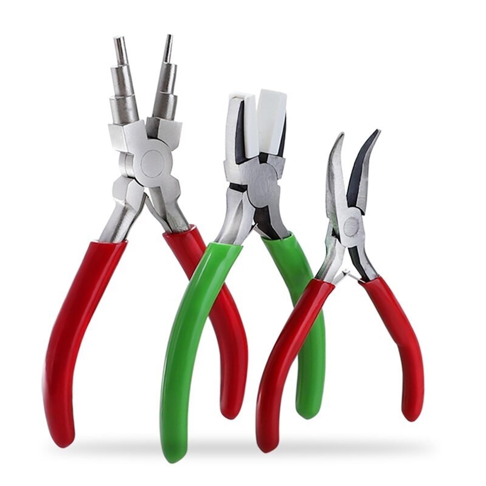 Set Di Pinze 3 pezzi pinze for gioielli set 6-in-1 for fare cauzione a becchi in nylon a piegati for la creazione di strumento artigianato fai da te