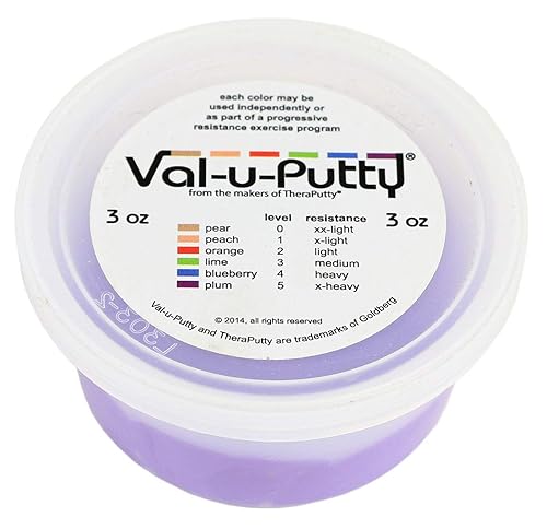 Miniatura 9 de Val-u-Putty Masilla de ejercicio Plum X-Firm 1lbs Ciruela,Azul (Arándano),Melocotón,Pera,Naranja,Lima,https://www.amazon.com/dp/undefined