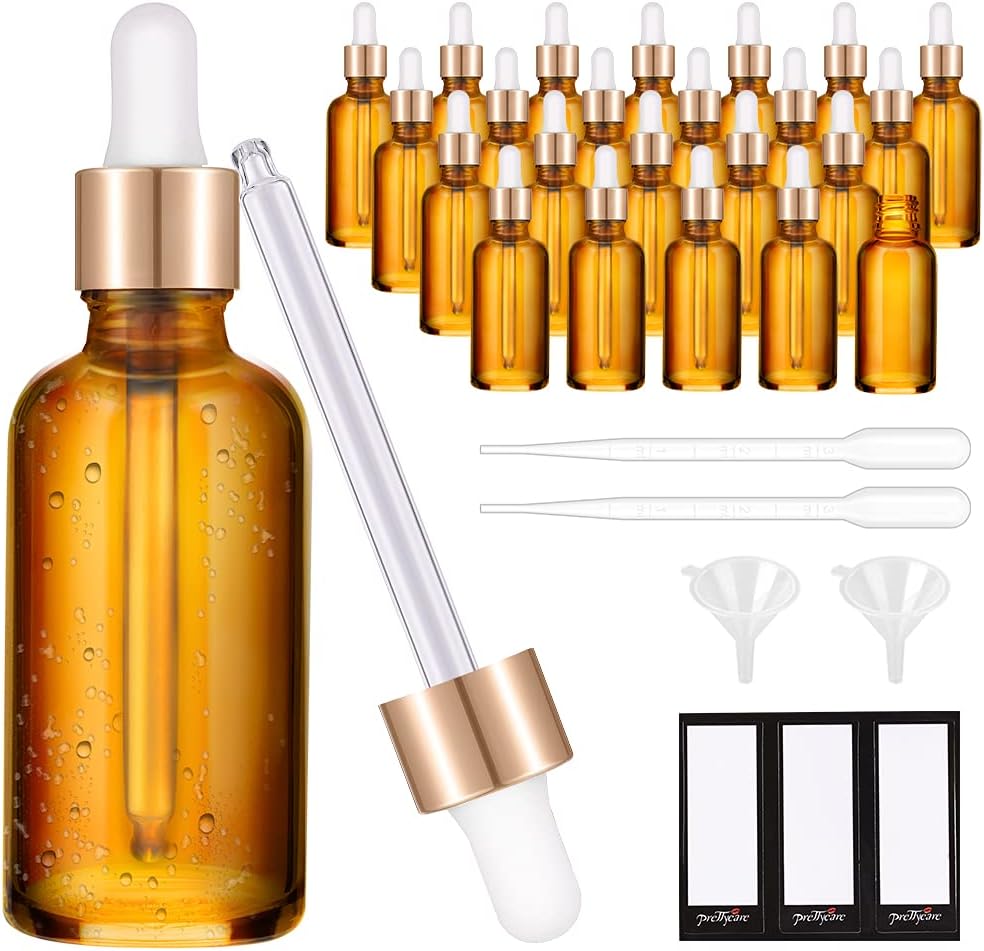 Amber Dropper Bottles