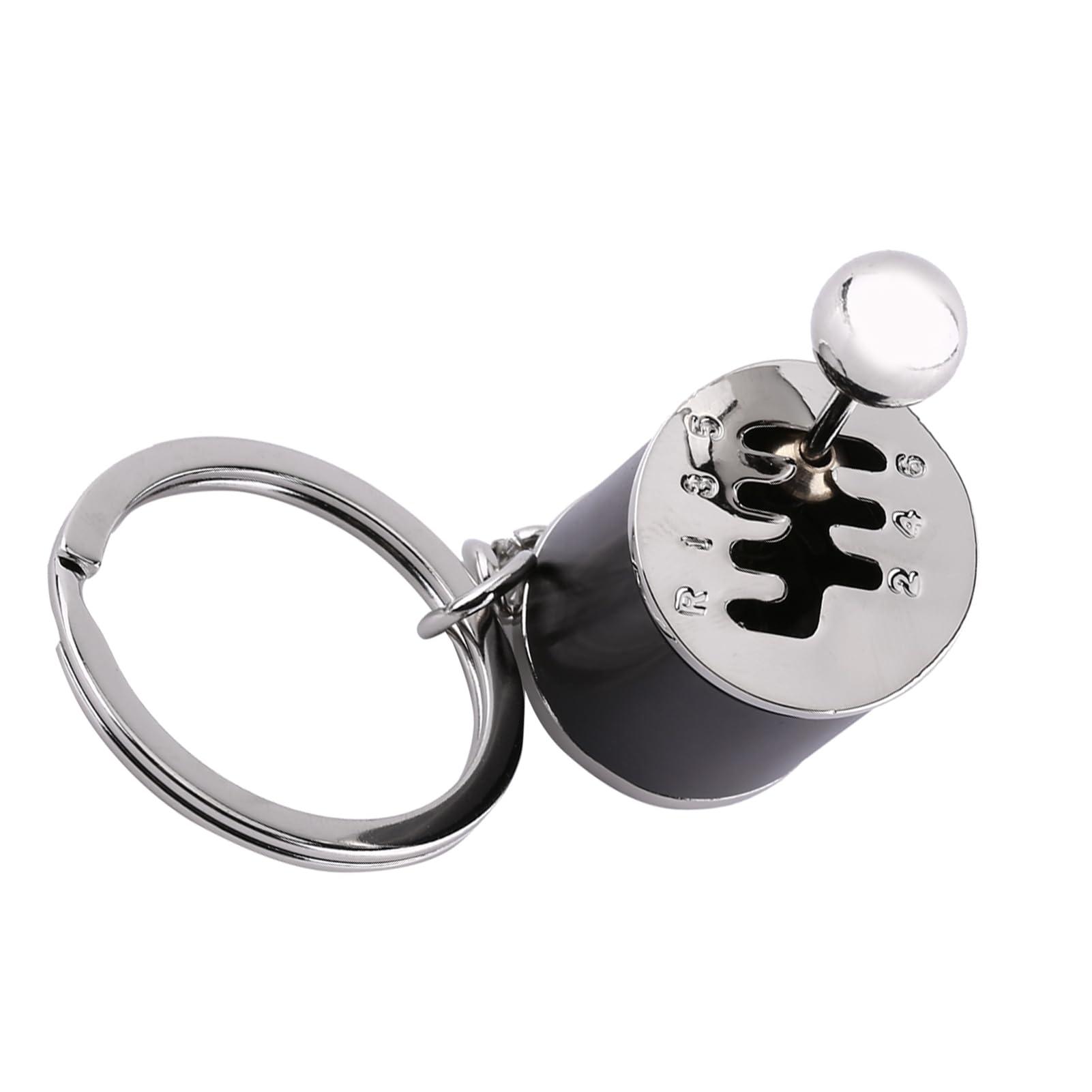 Yctze Kreatywny Brelok do Kluczy z dźwignią Zmiany Biegów Kompaktowy Gadżet ze Stopu Metalu dla Entuzjastów Samochodów Srebrny 10,3 X 4,1 X 2,2 Cm