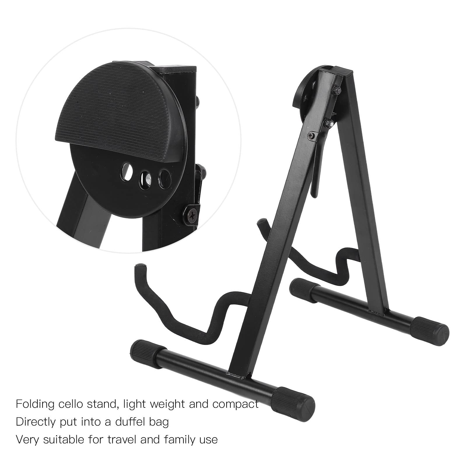 Cellos Tand,Robuster und Langlebiger Faltbarer Cello St?nder,Kompakter und Tragbarer Cello Display St?nder,f¨¹r e Gitarre,Akustik,Bass