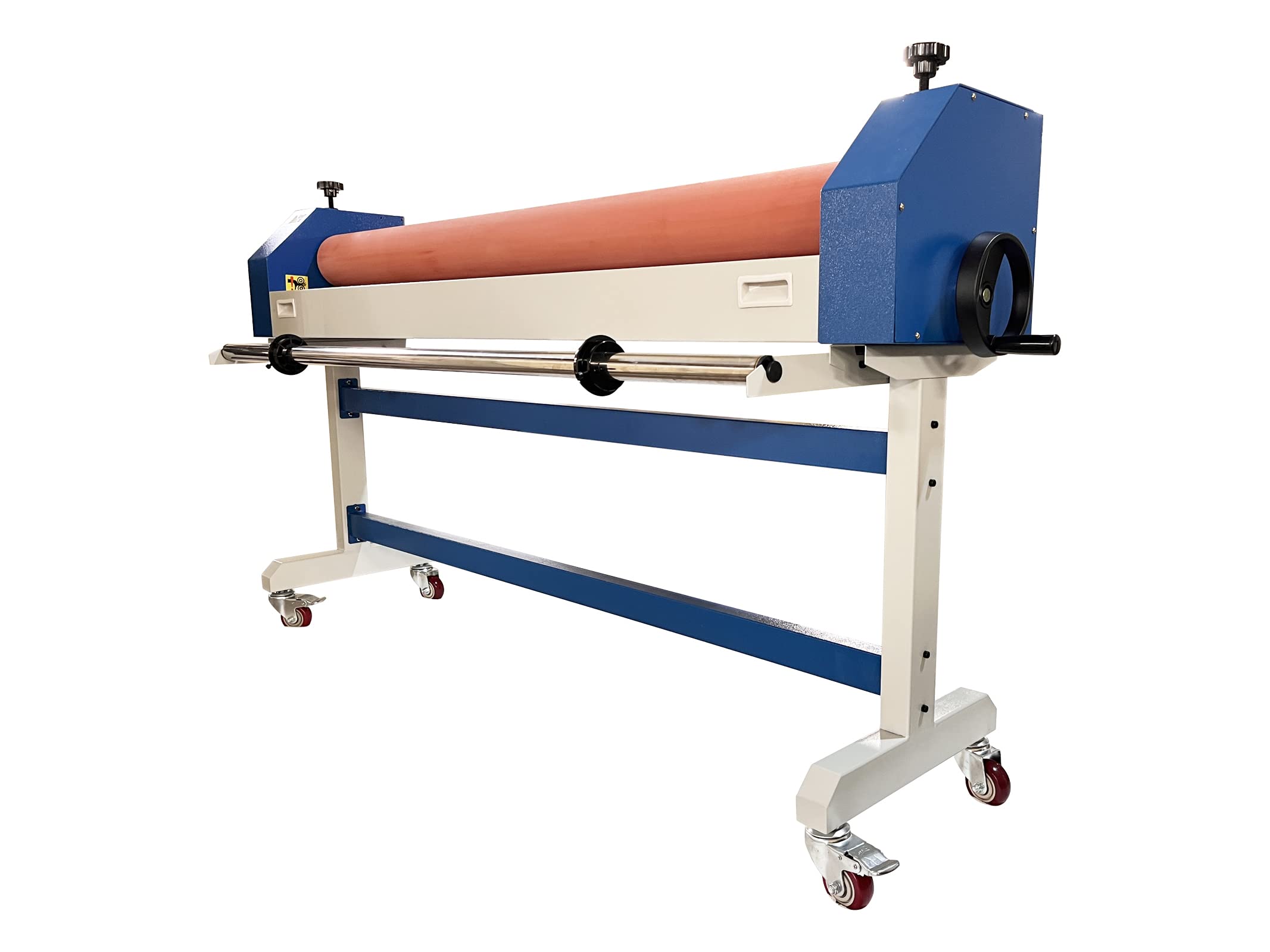 INTBUYING 51in 1300mm Manual Cold Laminating Machine - Wide Format Cold Roll Laminator with Stand & Soft Rubber for Advertising, Photos, Posters, Large Prints, 1in Laminating Thickness