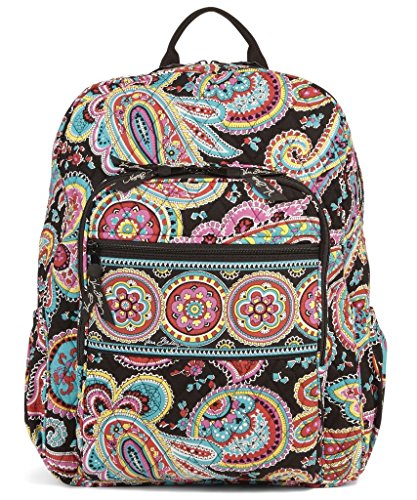 Vera Bradley Women's Cotton Campus Backpack, Parisian Paisley, One Size