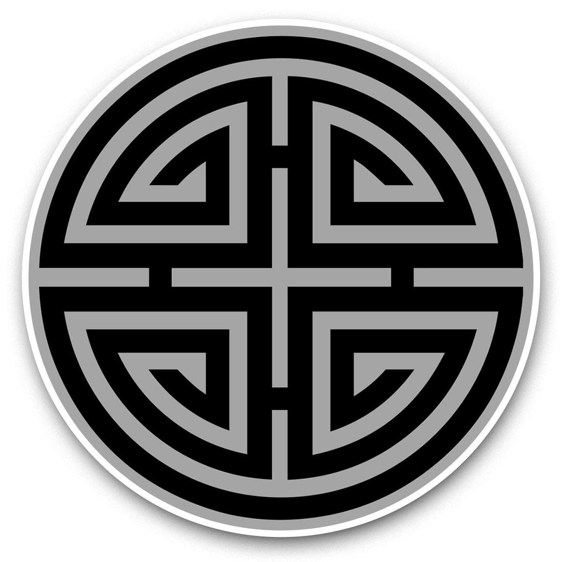 Destination Vinyl Ltd Bw Good Luck Symbols Chinese China 35019 2 X 15Cm Vinyl Stickers - Good Luck Symbols Chinese China 35019