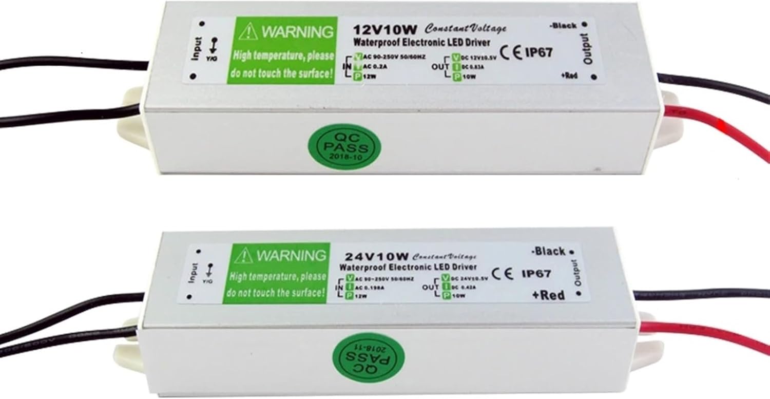 220V 110V LED Power Supply DC12V DC24V Constant Voltage LED Driver 10W 15W 20W 36W Waterproof Lighting Power Supplies IP67 1pcs(DC12V 15W)