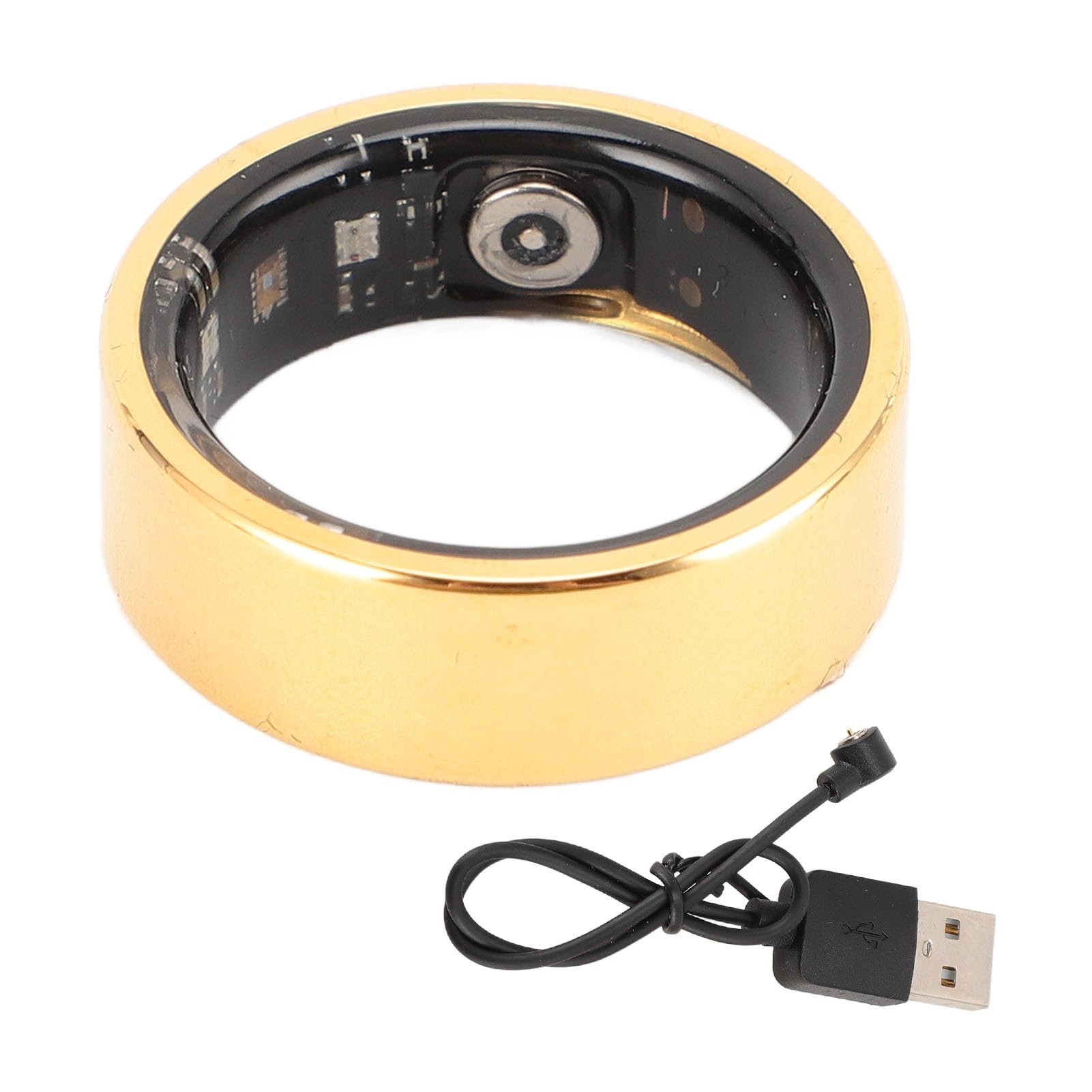 ciciglow Anello Intelligente Fitness Tracker Salute Impermeabile IP67, Dispositivo Indossabile Smart Ring con Monitoraggio Attività e Ricarica Magnetica per Uomini Donne Android iOS