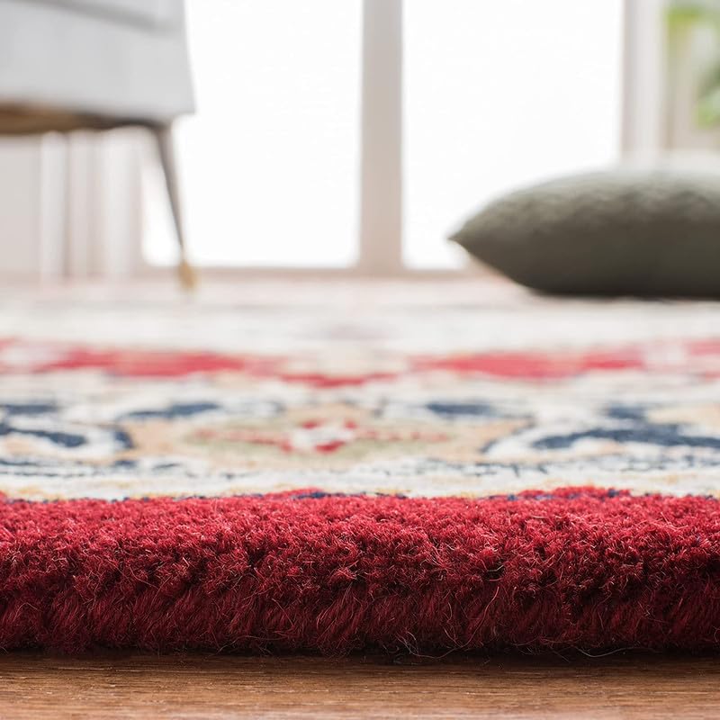Image of Embossed Handmade GH Wool Thick Geometrical Carpet is a Stylish and Practical Addition to Any Living Room 4X6