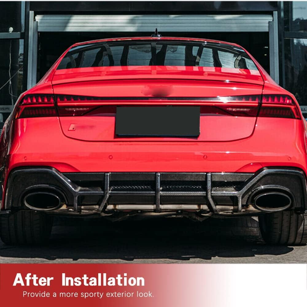Dry Carbon Fiber Rear Bumper Lip for Audi RS7 2020-2021 Sportback Hatchback 4-Door Rear Bumper Exhaust Diffuser Lip Spoiler Factory Outlet