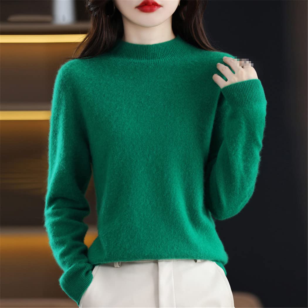 FULBHPRINT Maglione Mezzo Collo In Lana Autunno Inverno Maglione Di Cashmere Donna Casual Maglia Giacca Coreana
