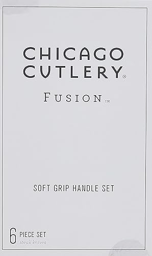 Vista 17 de Chicago Cutlery Santoku y Partoku Juego de cuchillos de cocina de acero inoxidable, mango de polímero negro para cortar, picar, picar y más