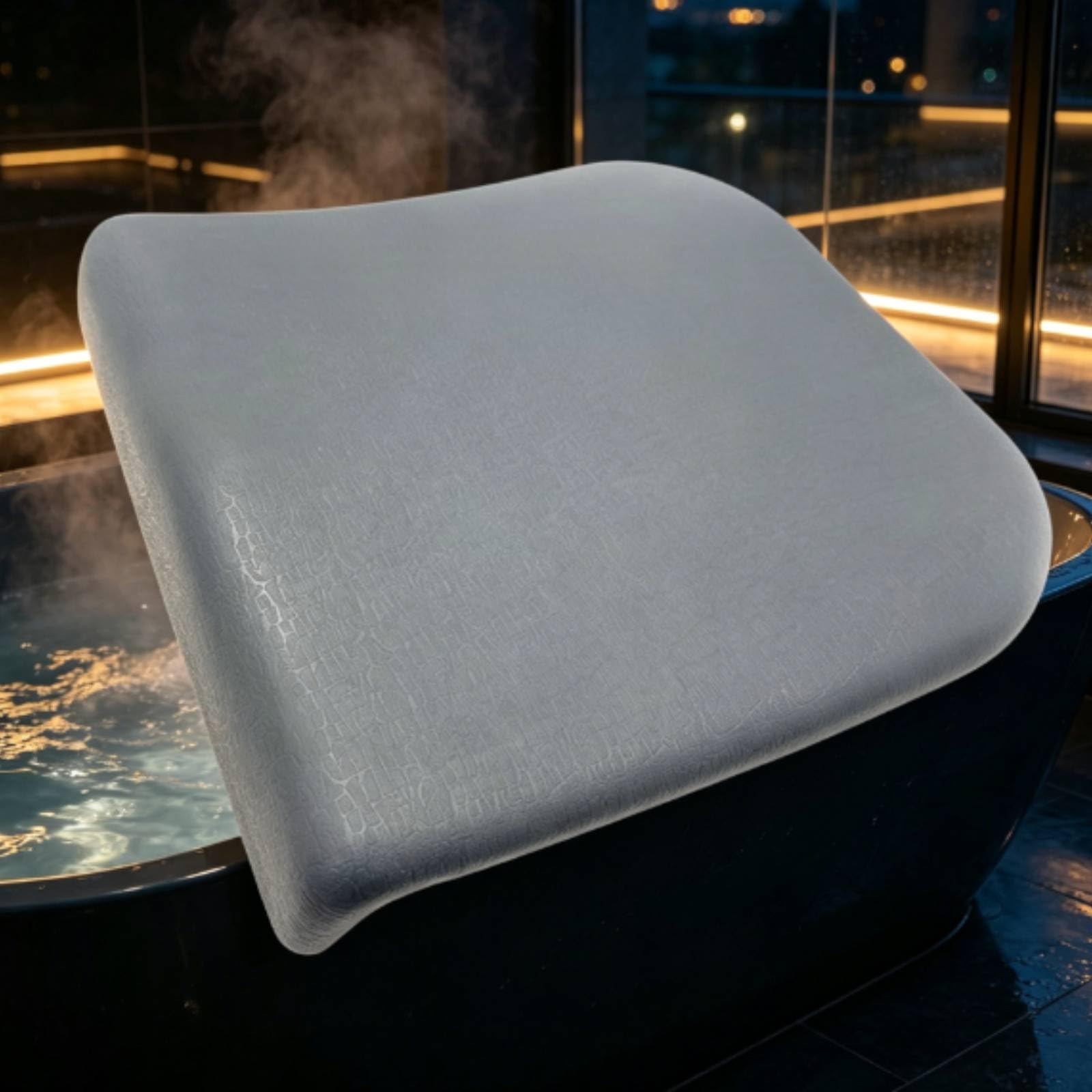 Milageto Cuscino da Bagno Cuscino Vasca Poggiatesta Poggiacollo Supporto Vasca con Imbottitura Spessa Forma Ergonomica Finitura in Poliuretano Lavabile Adatto per Relax in Vasca Benessere Domestico