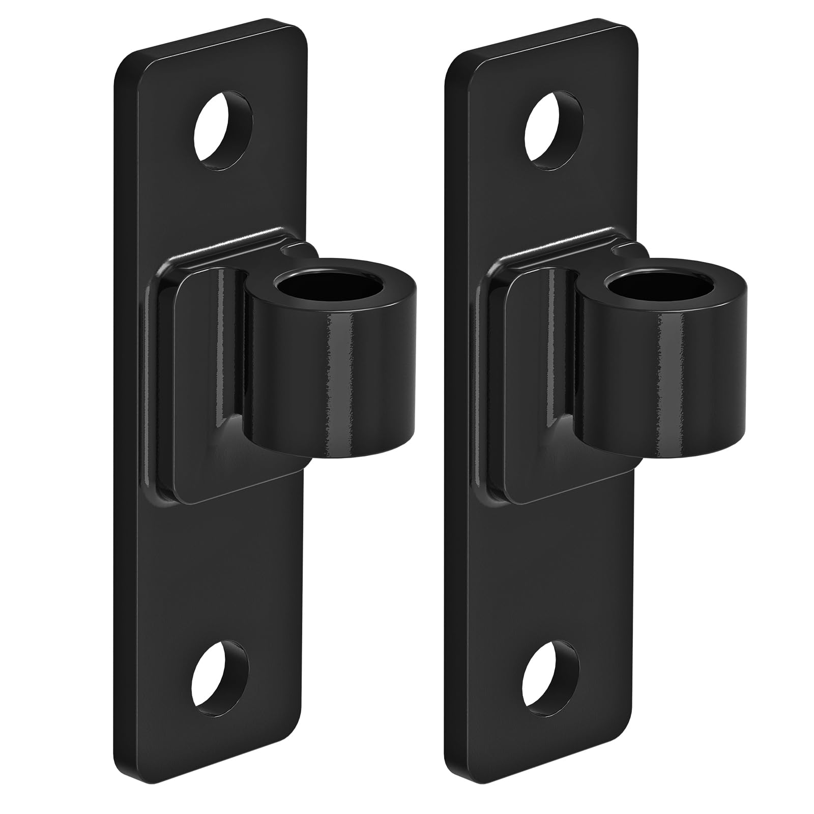 Insaga Wall Mount Gate Hinge Heavy Duty Wood Fence- 6mm Thick Steel with Anti-Scratch E-Coating -0.65" Hole Size - 4.9" x 1.5" for Wooden Gates, Fences, and Chain Link Gates, 2Pcs