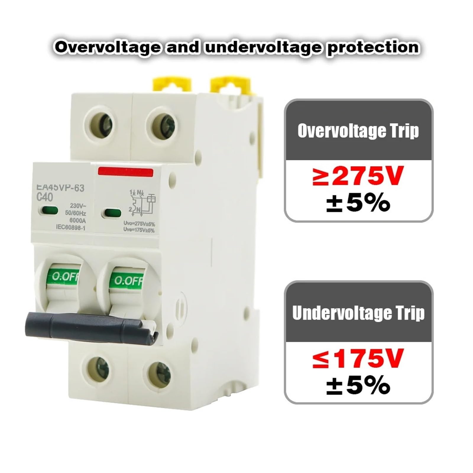 AC MCB C Typ 230V 50/60HZ Leistungsschalter