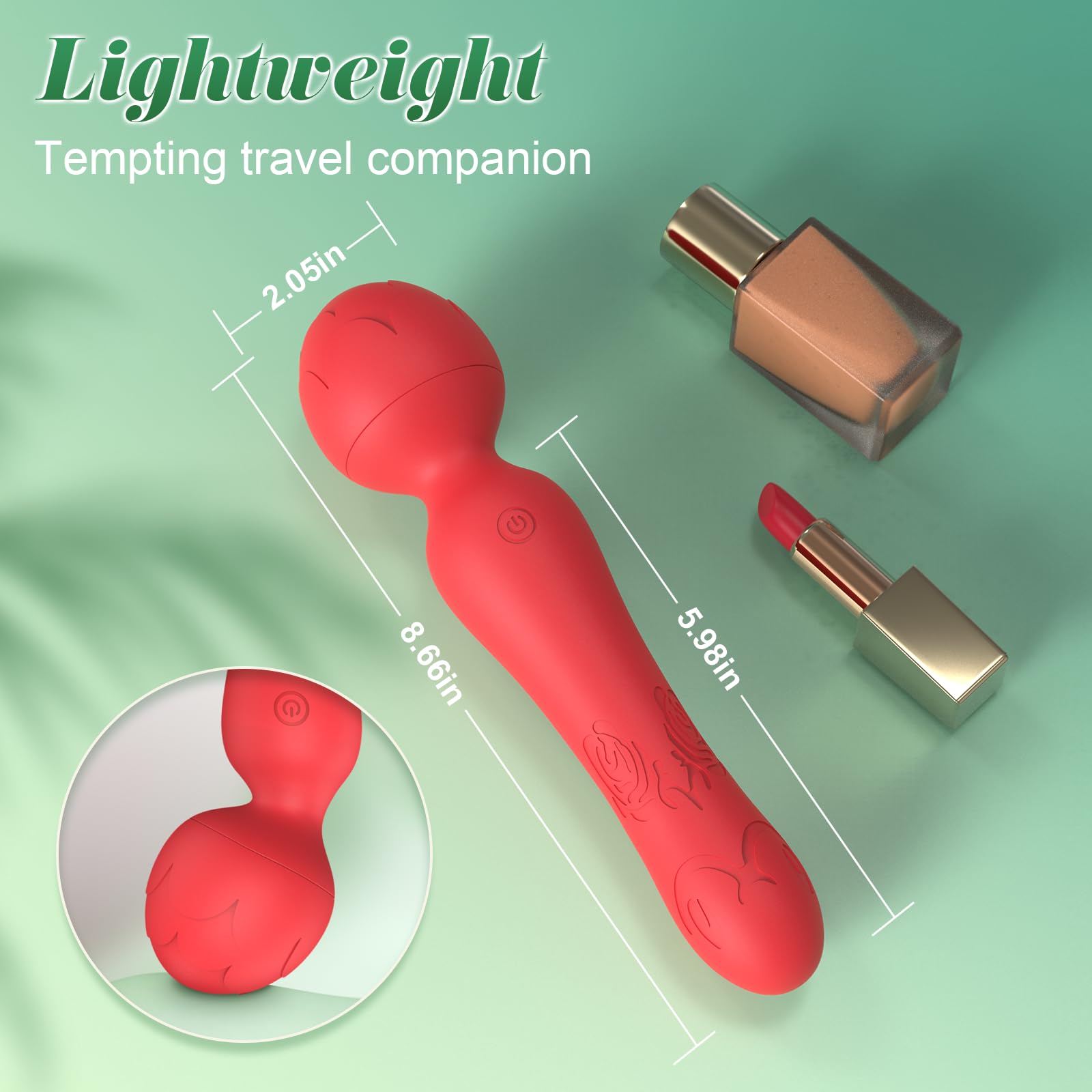 Wand Vibrator Rose Sex Toy - Clitoral Stimulator Anal Nipple G Spot Vibrators, Rose Adult Sex Toys Magic Quiet Cordless Massager & Waterproof, Female Vibrator Sex Toy Sexual Pleasure Tools for Women