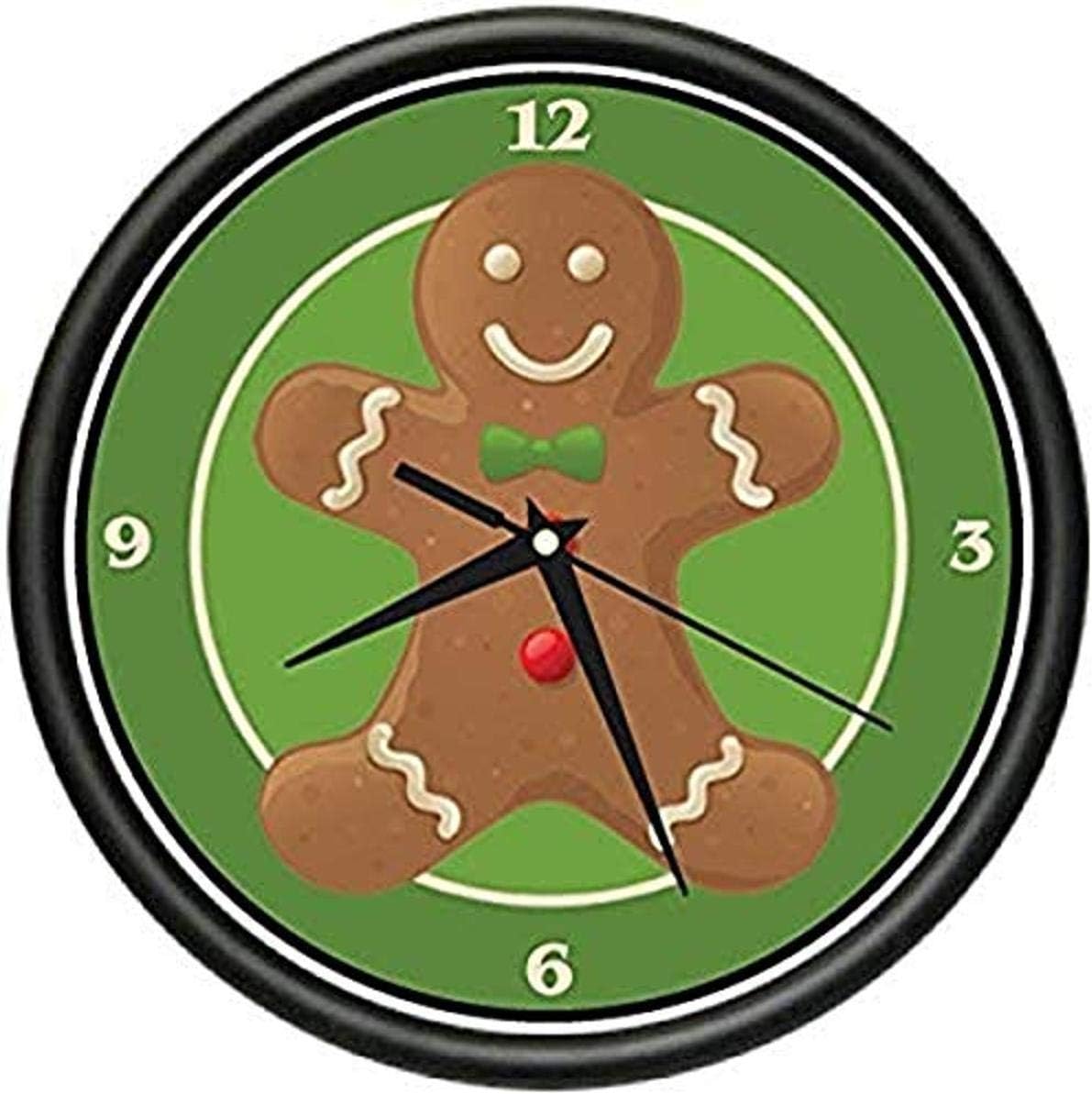 SignMission Gingerbread Man Wall Clock Christmas Baking Cookie Bakery Business Gift