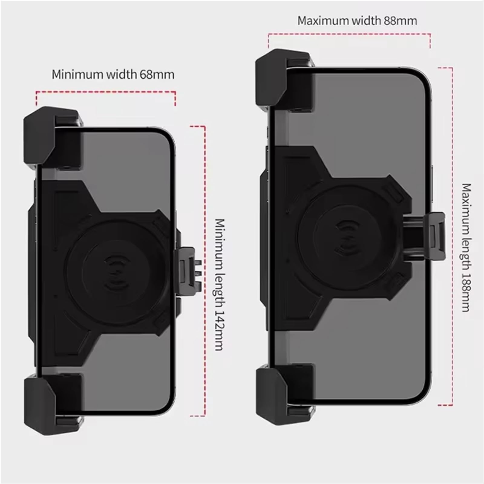 Support De Barre De Navigation De Moto Support Triangulaire Fixe Chargement sans Fil Navigation pour Moto Extérieure, Téléphone Portable Absorbant Les Chocs(Uncharge - Handlebar)