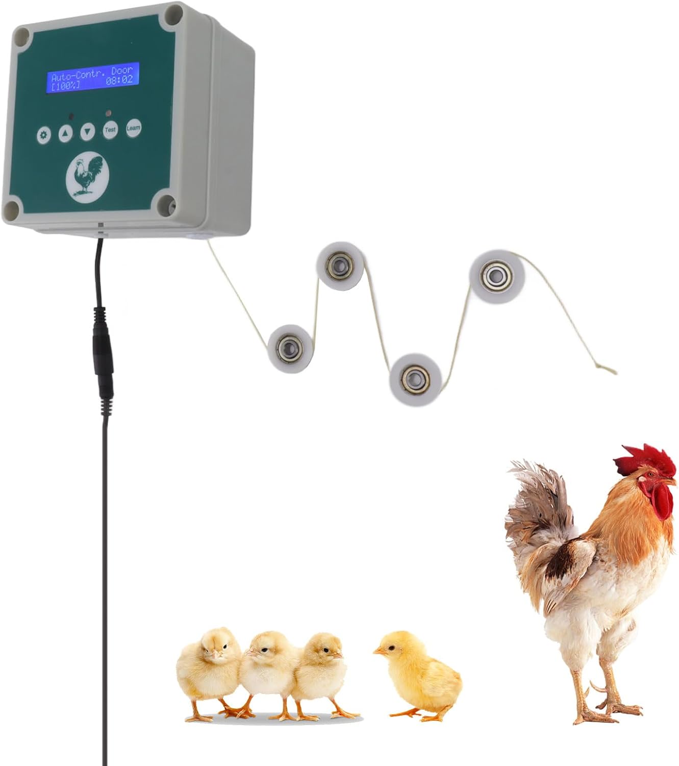 Sorandy Automatic Chicken Coop Door Controller, Electric Chicken Door Actuator Motor
