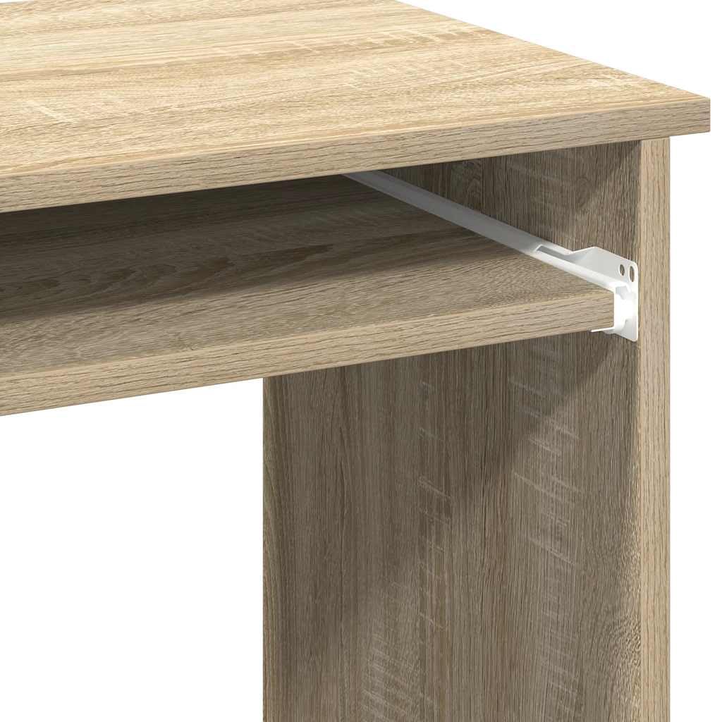 Schreibtisch in Sonoma-Eiche 84x40x78 cm mit integriertem Regal Moderner Computertisch klein und robust für Homeoffice Gaming Arbeitszimmer Schlafzimmer und Büro