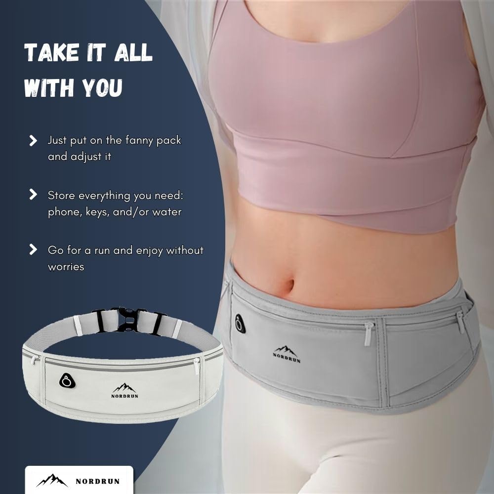 Adjustable and Waterproof Running Belt Suitable for All Phones, Grey, 20 cm x 10 cm - Image 2