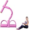 Multifunction Tension Rope, 6-Tube Pedal Resistance Band Elastic Pull Yoga Tension Rope, Pedal Resistance Bands with Handle, for Abdomen/Waist/Arm/Leg Stretching Slimming Training