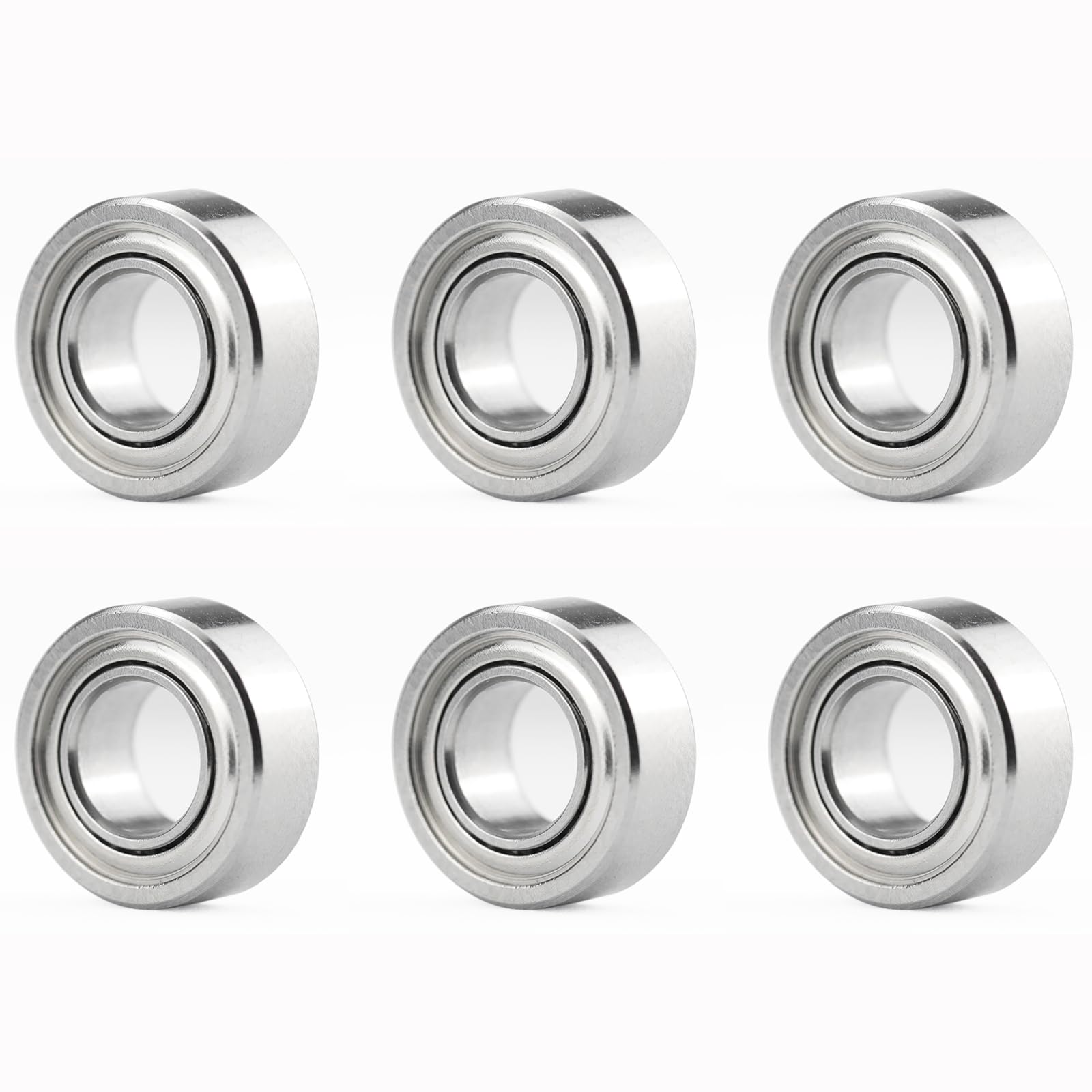Freelove Premium R188 Stainless Steel Bearings 6 Packs, Customized Replaceable Ball Bearing for Metal Fidget Spinner, with Dustproof Sealed Cover, Smooth Long Quiet Spinning