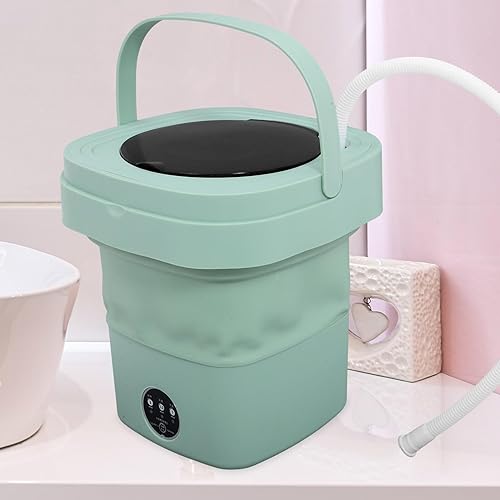 Miniatura 3 de Lavadora portátil con capacidad de mini lavadora plegable con secador giratorio para dormitorio del hogar, ligero, compacto, pequeño aparato de