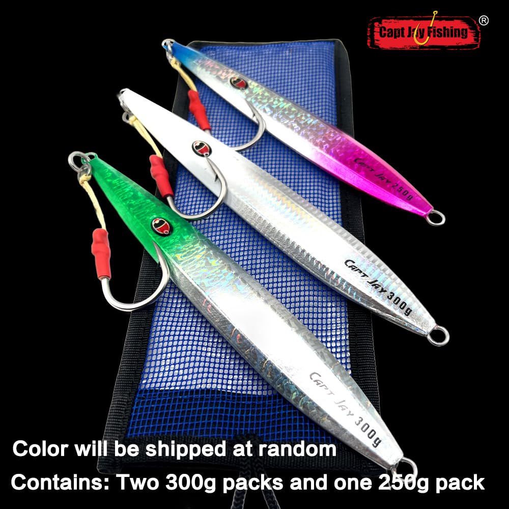 Capt Jay Fishing Saltwater jigs Speed Jigging Slow Jigging Pitching Lures, Vertical Jigging Artificial Lures Jigging Lure Fishing Jiggs