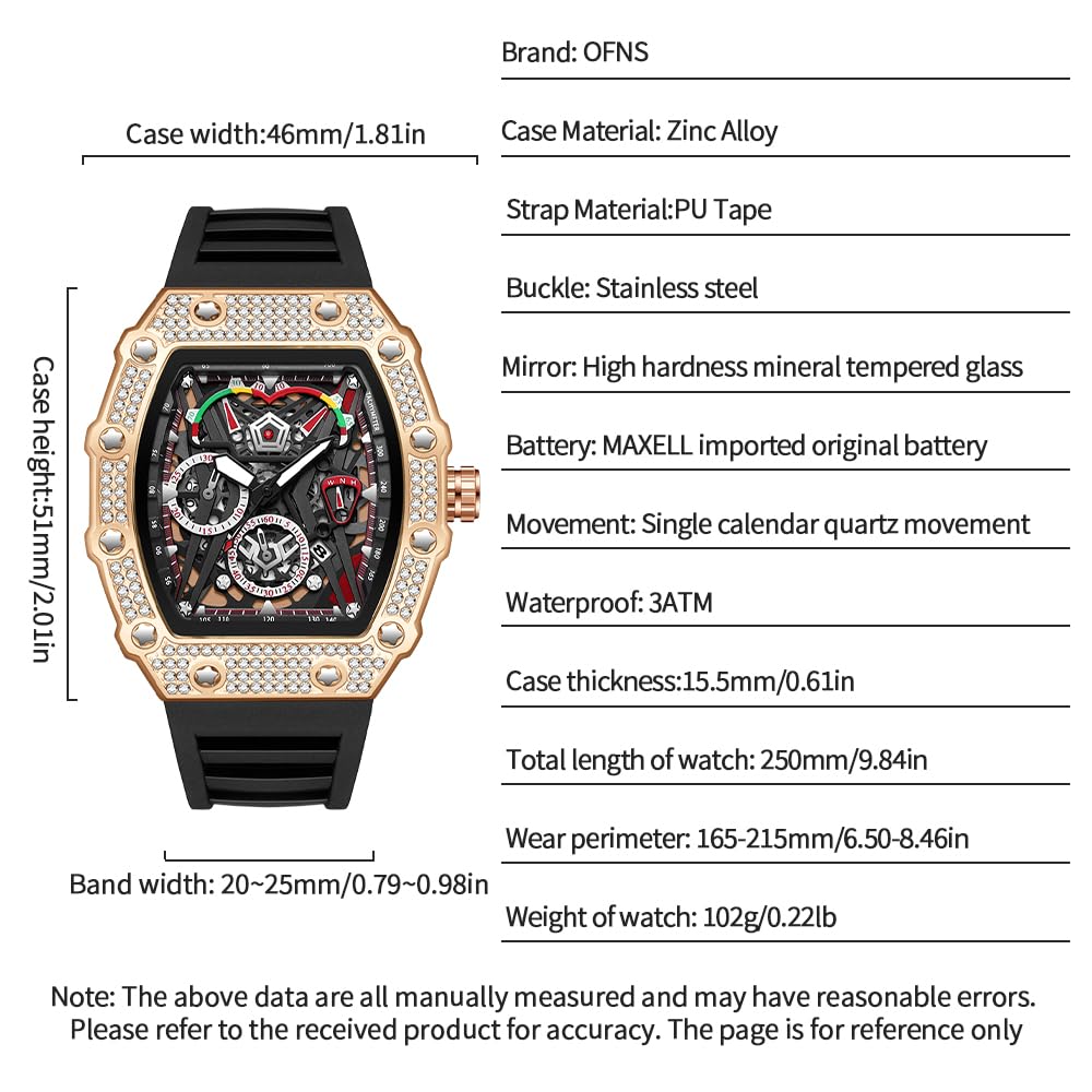 Reloj de pulsera deportivo con diseño de diamantes y cronógrafo, estilo de moda, con correa de silicona