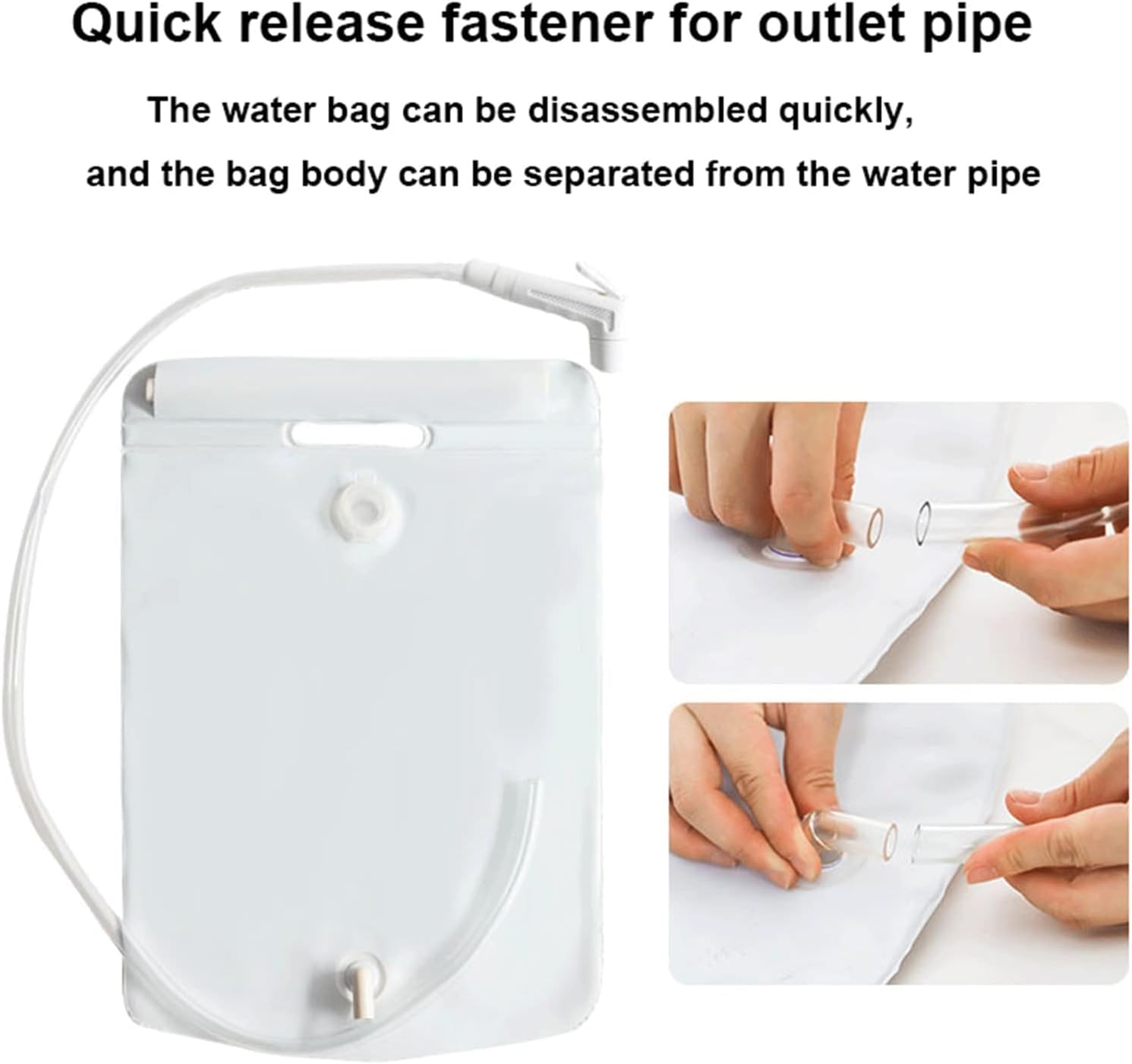 Bolsa de agua portátil para champú, 10 litros, inflable para lavar el cabello, para ancianos, discapacitados, embarazadas, lesionados