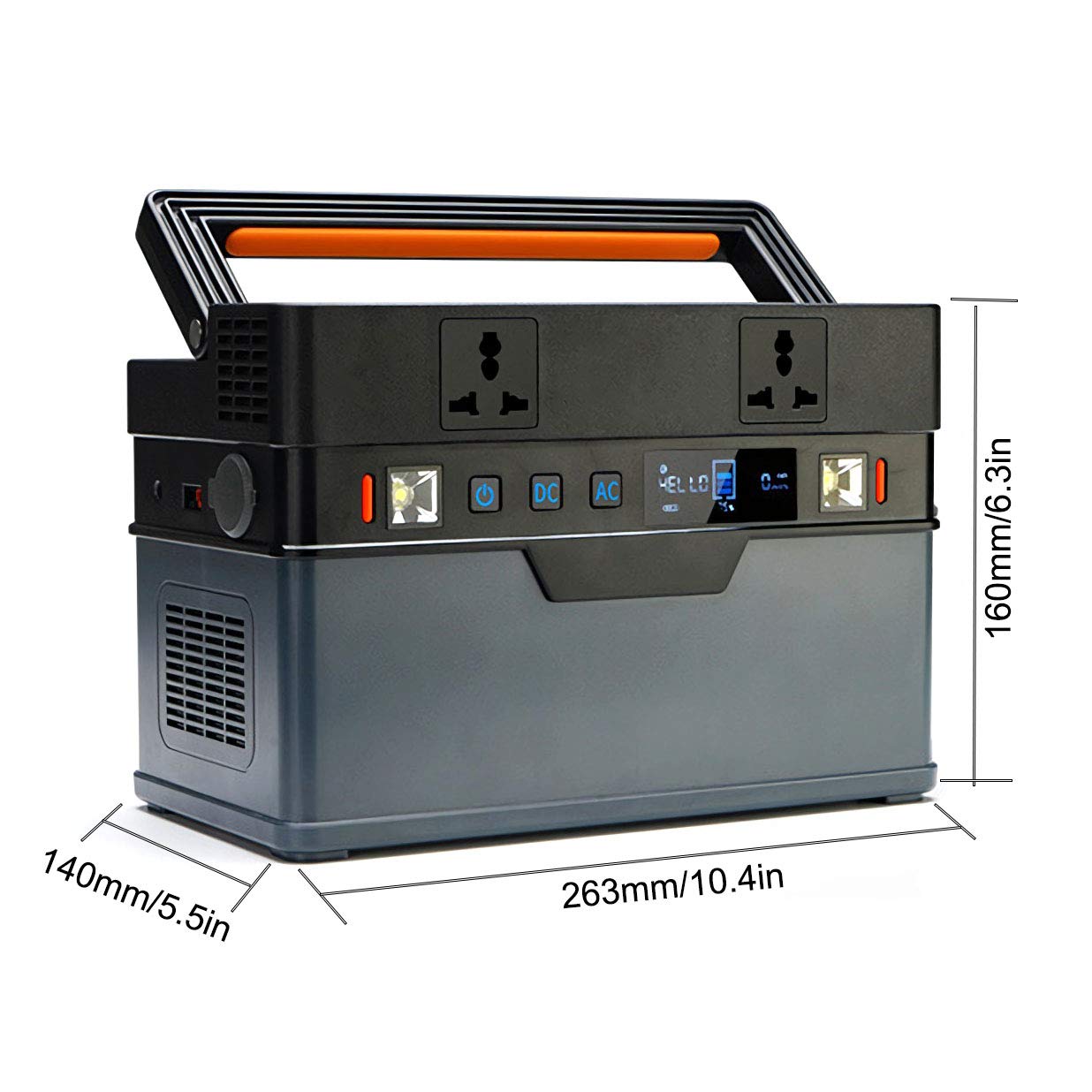 Generatore portatile da esterno YKLL, generatore portatile da 372 Wh, stazione di alimentazione da 300 W, alimentazione di emergenza con inverter CC CA, uscita wireless, per campeggio, casa, viaggio