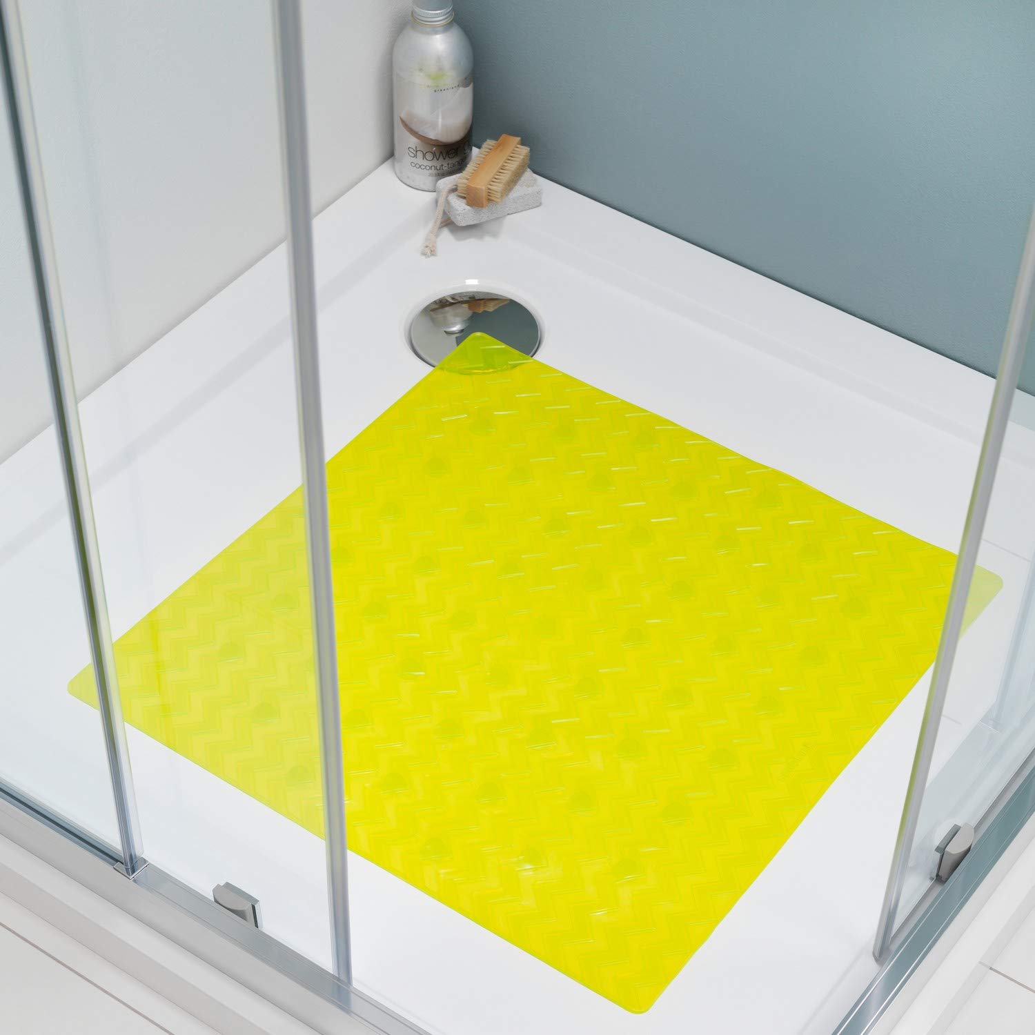 Sealskin Leisure Anti-Slip Mat, PVC, Yellow, 53 x 0.3 x 53 cm, 53 x 53 cm (Square) - Image 2
