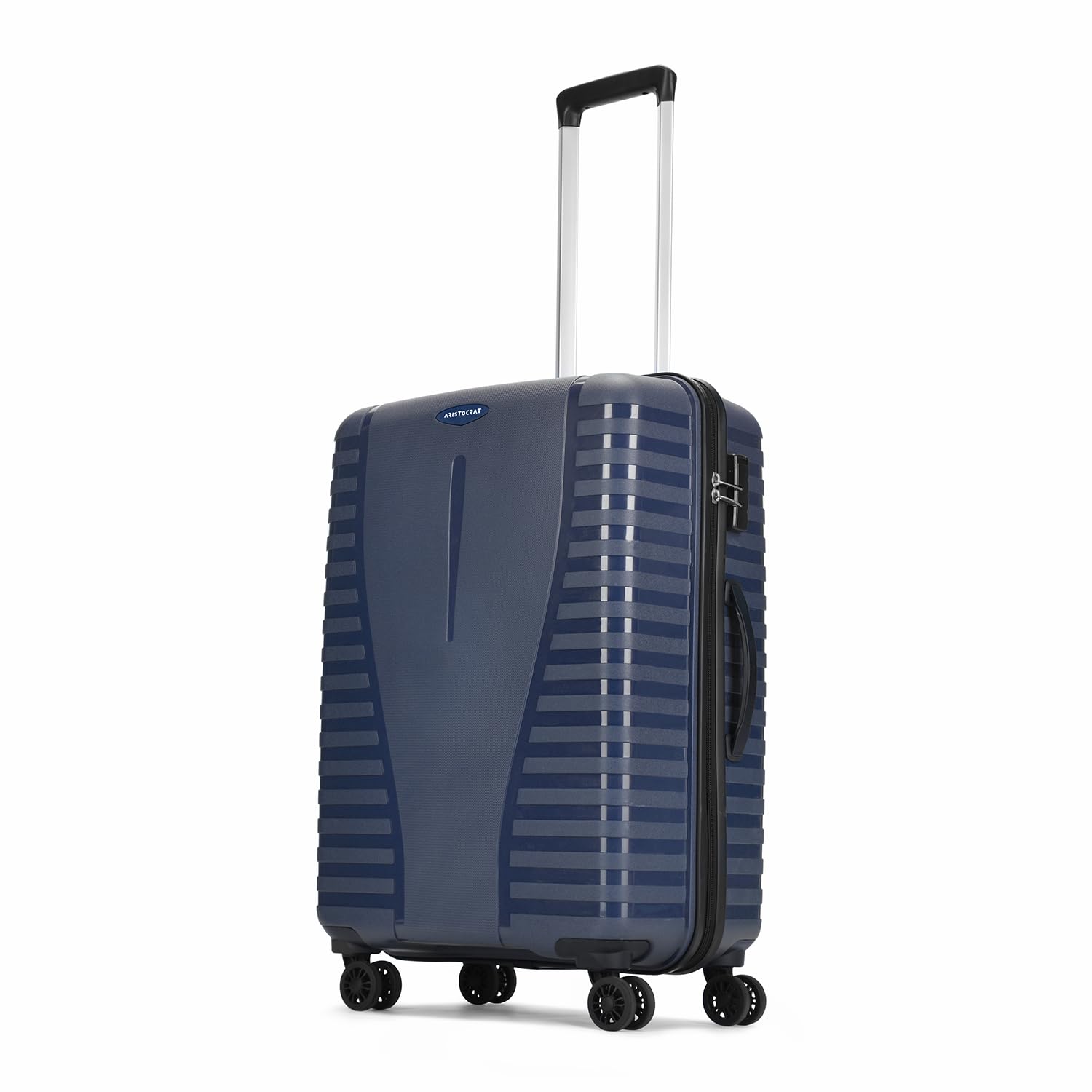 Sponsored Ad - Medium Polypropylene Airpro Spinner Check-in 66 Cm() 8 Wheels Trolley Bags for Travel Hard Case Luggage, Lightweight with Combination Lock & Robust Trolley with 7 Years Warranty (Blue)
