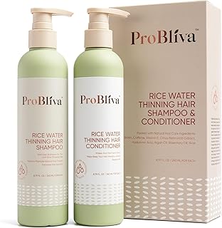 Rice Water Hair Growth Shampoo and Conditioner: Hair Growth Shampoo - Rice Water Shampoo with Biotion and Caffeine for Hai...