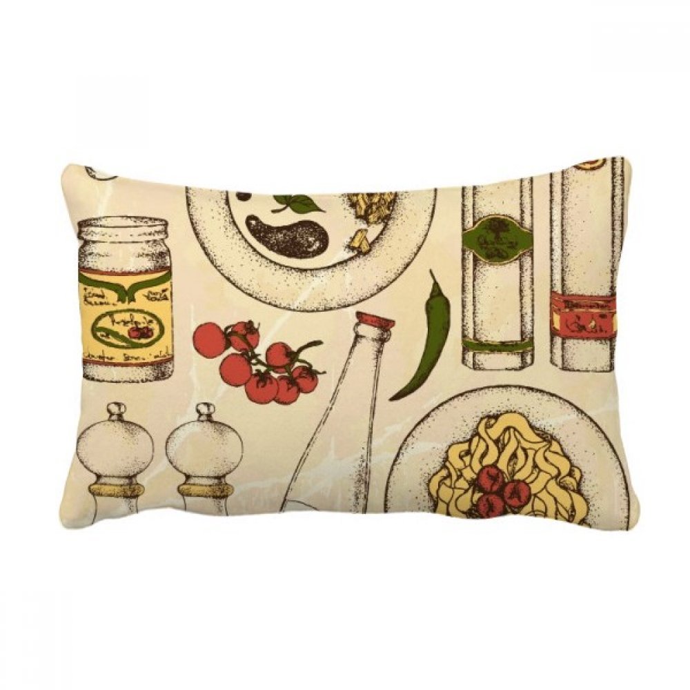 Coussin de décoration Italie illustration artistique pour canapé haut de gamme