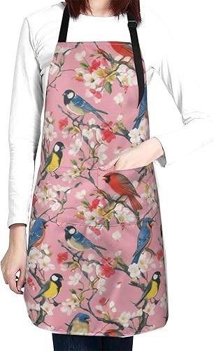 Waterproof Apron With 2 Pockets,Kitchen Chef Aprons Bibs For Cooking Baking Painting Gardening Grooming