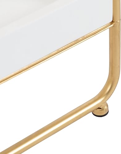 Miniatura 7 de Kate and Laurel Nicco Modern Glam - Mesa auxiliar rectangular escalonada para almacenamiento y exhibición de sala de estar, 13 x 16 x 26 pulgadas,