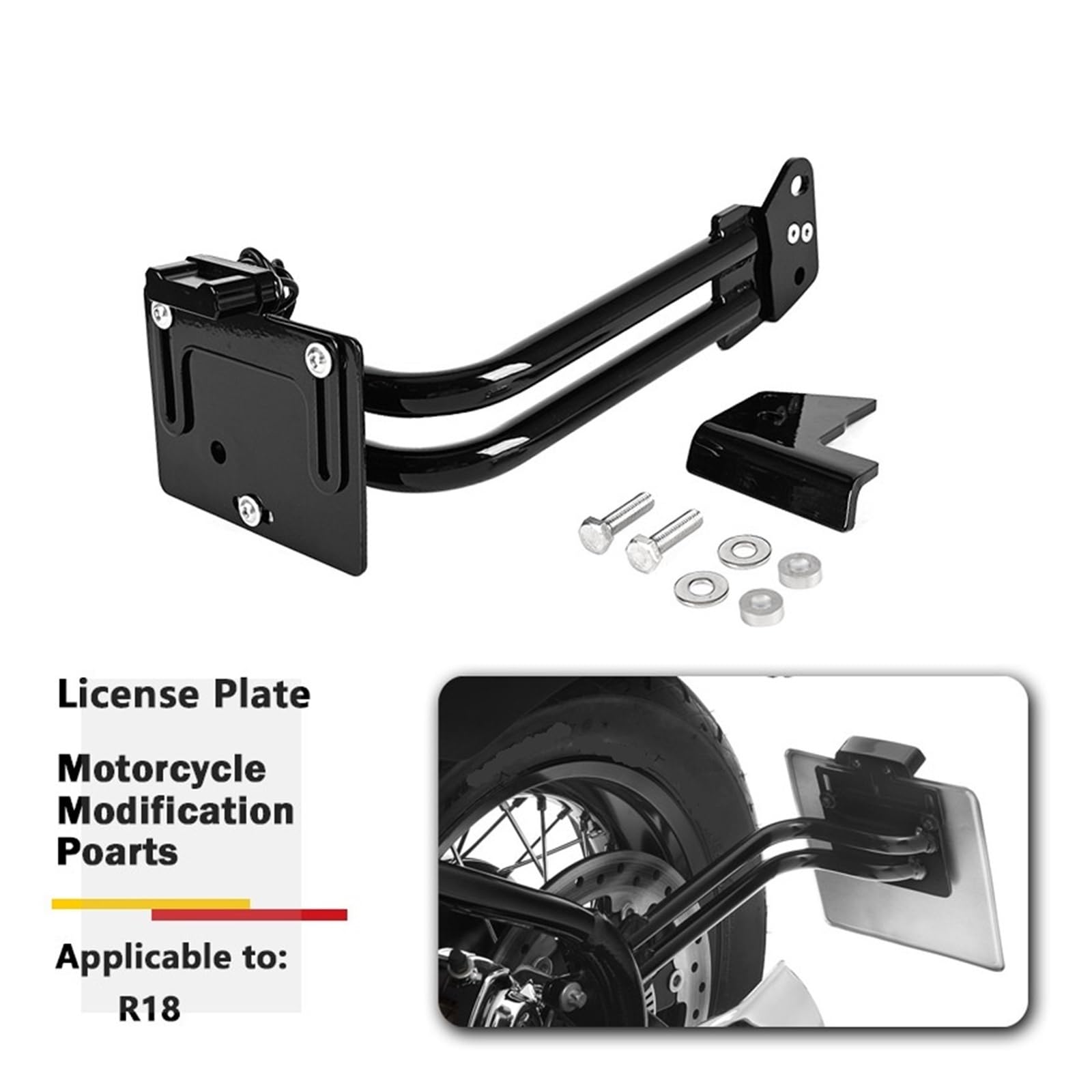 Kit Di Riposizionamento Della Targa Con Supporto Per Display A LED Laterale Adatto Per BMW R18 100 Years Classic (2020-2024) portatarga Posteriore Moto