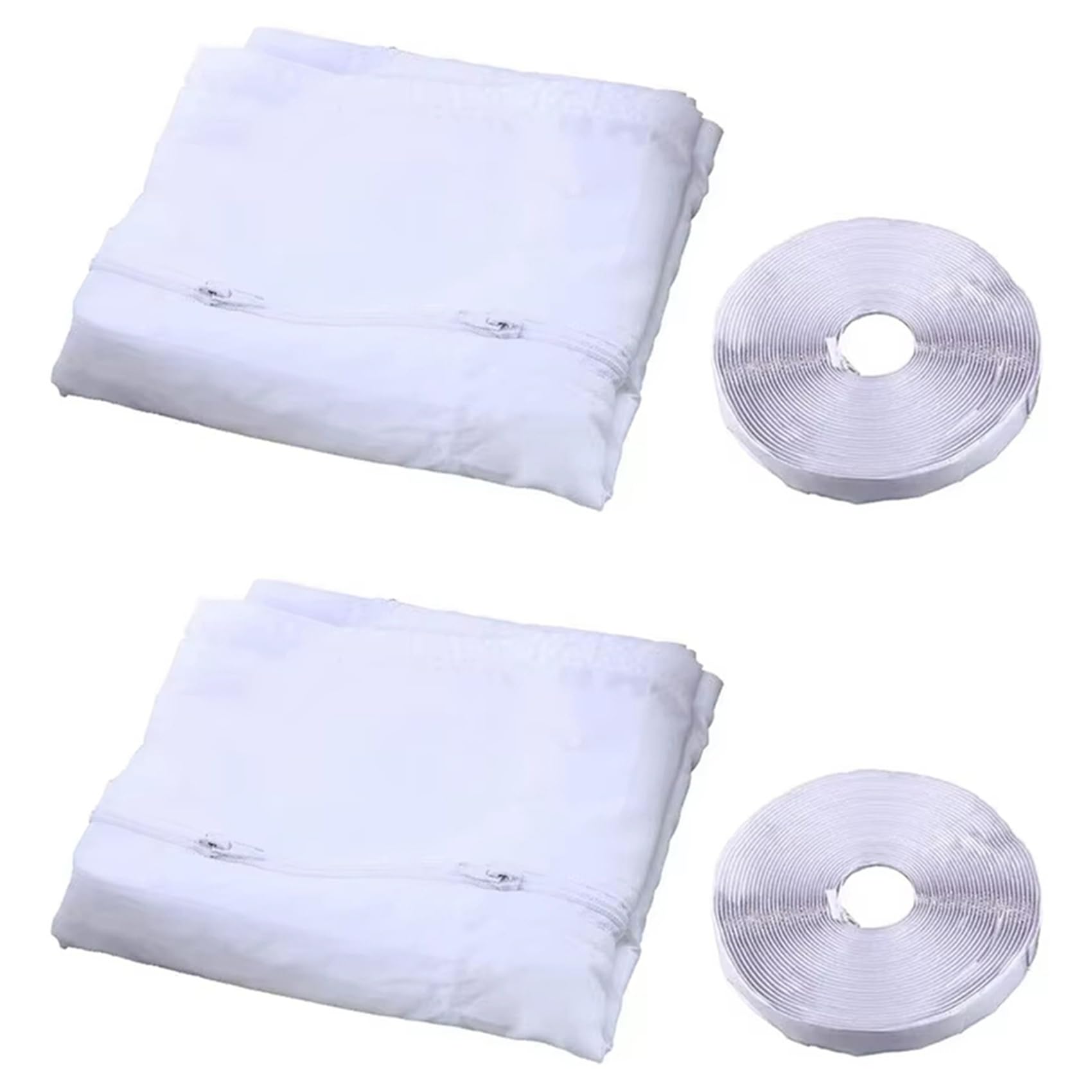 Hndhbfgrt 2X AirLock Window Seal for Portable Air Conditioner,300 cm Flexible Cloth Sealing Plate Window Seal with Zip/Adhesive