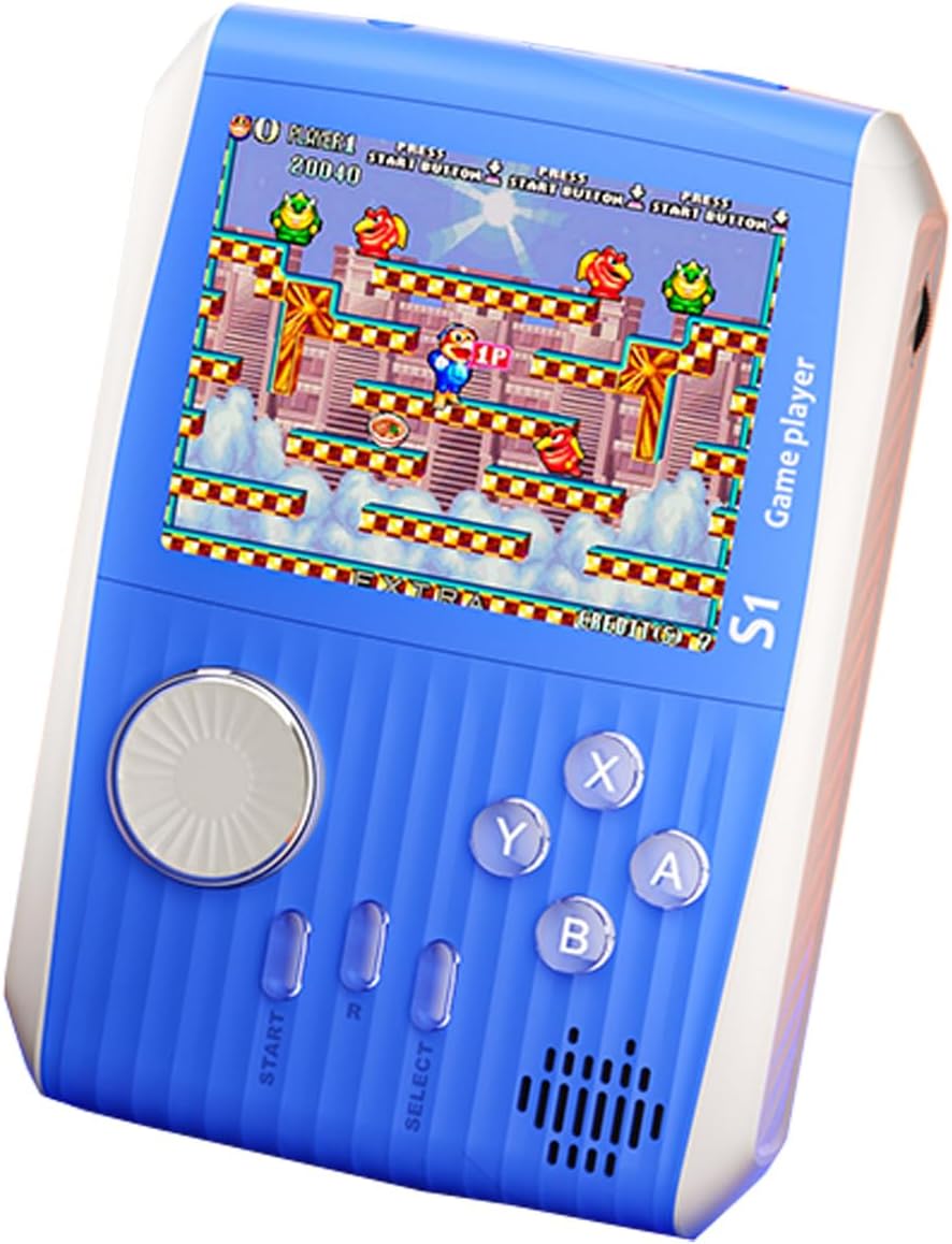 Portable Handheld Games Retro Mini Video Games，Handheld Game Console with 666 Classical FC Games 3.0″ Color Screen，Birthday for Boys Girls and Adults (S1-Blue)
