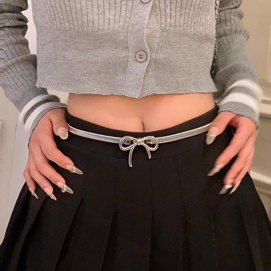 Silver Waist Strap Thin Belt For Lady Girls Pants Jeans Dress Belts Alloy Pin Buckle Adjuestable Waistbands3