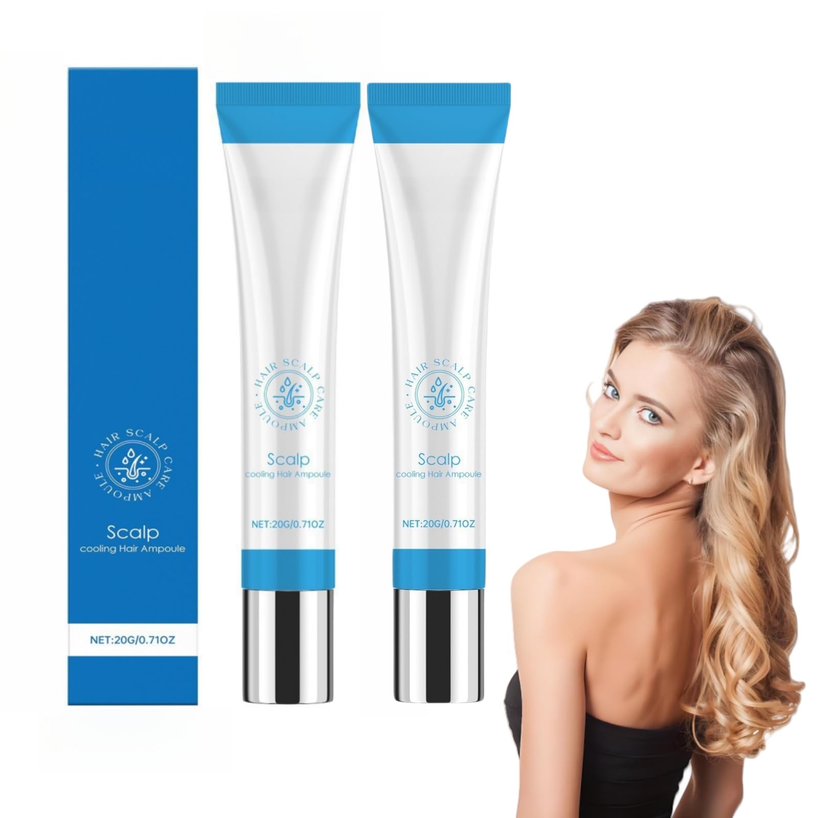 Scalphy Hair Growth Treatment Serum，Scalphy Scalp Serum-Non-Greasy Hair Growth Treatment for Healthy Hair Regrowth-Cooling Ampoule for Men & Women (2pcs)-Hair Regrowth Solution-Scalpy Hair Ampoule.