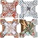 LilMents 4 Mixed Designs Large 35" × 35" Square Polyester Satin Neck Head Scarf Scarves Set (Set G)